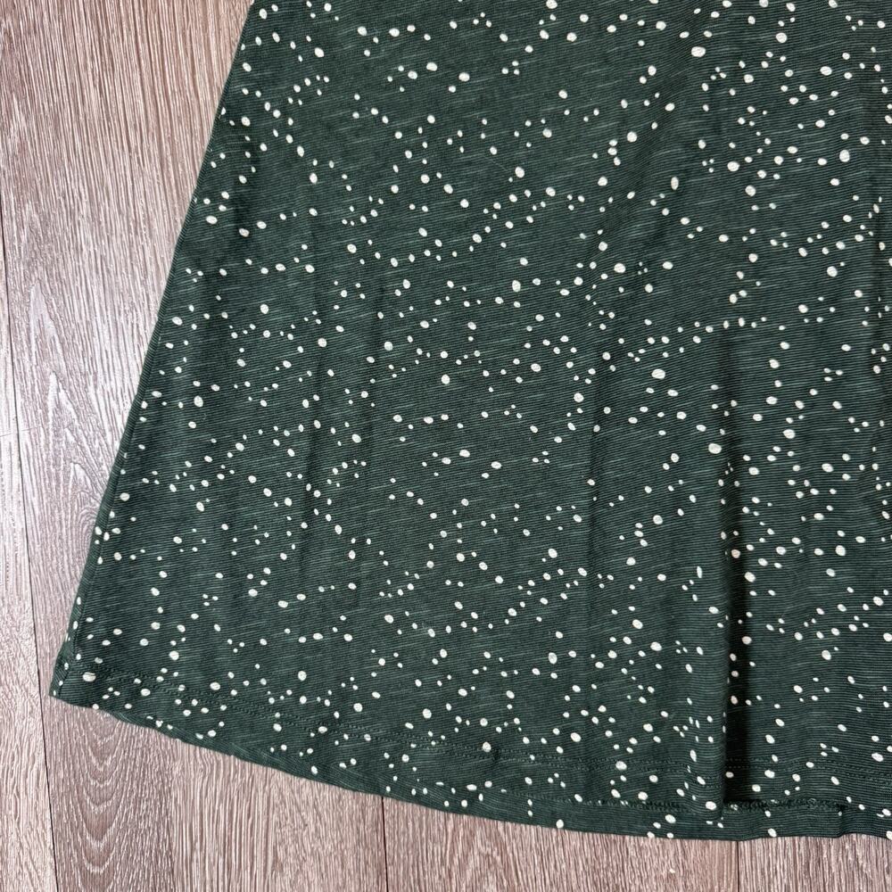 Toad & Co Chaka Skirt Green Floral Knit A-Line Pull On Size S Travel Boho Casual - Picture 3 of 10